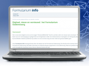 Digitaal, nieuw en vernieuwd : het Formularium Ouderenzorg.